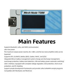 Heltec Tracker Mesh Node T096 nRF52840 SX1262 LoRa 칩 초저전력 BLE GNSS 28±1dBm 전자 키트