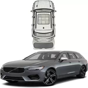 볼보 V90 2016201720182019 통기성 메시 사이드 프라이버시 마그네틱 윈도우 선쉐이드 보호 풀 세트 전면