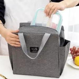 사이드 포켓 보온 보냉백 직장인 학생 점심 도시락 가방 런치_25657748