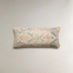 ZARA 빈티지 스타일 쿠션 커버 - 블루 6310/008/400