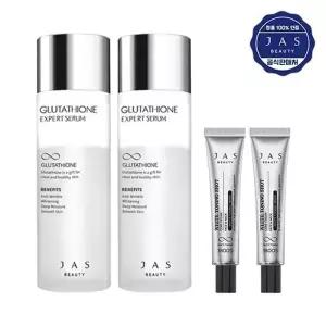 뷰티톤업 더마큐어 쟈스 글루타치온 엑스퍼트 세럼 130ml x2 안티에이징 주름개선 탄력강화 토닝샷 크림 15