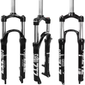 ZTZ 26 /27.5 /29 MTB 서스펜션 포크 100mm 여행용 QR 간격 허브 스트레이트 튜브 크라운 잠금 장치