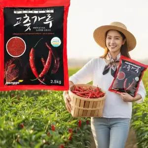 e국산 보통맛 고춧가루 굵은 김치용 고추가루 2.5kg