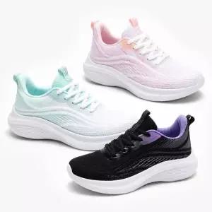 여성 경량 우븐 운동화 니트 메쉬 쿠션 워킹화 3color 여성슬립온 초경량운동화