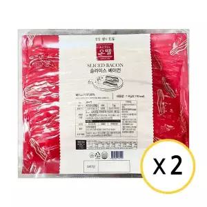 [NS홈쇼핑]오뗄 슬라이스 베이컨 1kg x 2개[36016789]