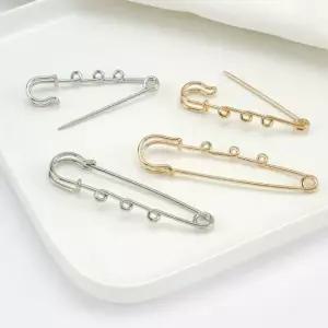 컬러 클립 고리 옷핀 브로치 10p DIY 핸드메이드 의류 가방 부자재 장식 소품샵 옷핀