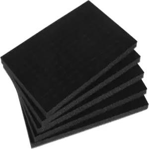 BORTBLE 5Pcs 주얼리 박스 폼 인서트 반지 및 귀걸이 정리함용 블랙 벨벳 패딩 100 슬롯 컷테이블