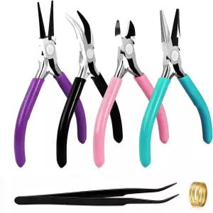 바늘 코 플라이어 둥근 및 와이어 커터 수리용 다용도 주얼리 도구 랩 비딩 다양한 공예품을 한 Cidkoth