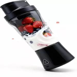 개 블렌더 무선 충전식 쉐이크와 스무디를 24 휴대용 블드가 미니 USB C 착즙기 컵 BPA 프리 블랙