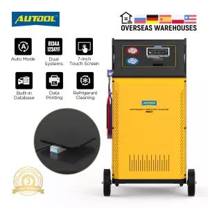 AUTOOL LM708 A/C 듀얼 탱크 완전 자동 자동차 냉매 회수 충전기 R134a R1234yf 용