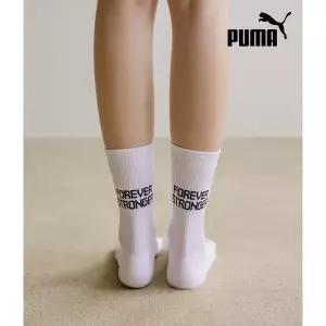 [하프클럽/푸마 언더웨어]PUMA 남성 프리미엄 레터링 크루 양말 3팩(PACK)