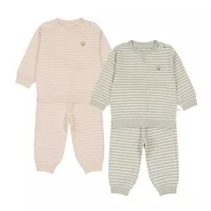 [보리보리/아가방]칼라코튼상하(BEIGE,GREEN)_01S557611