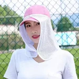 선스크린 캡선가드 메쉬 얼굴 미우 모자햇 햇빛가리개