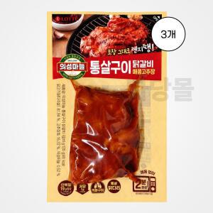 [롯데] 의성마늘 통살구이 고추장 닭갈비 120g, 3개