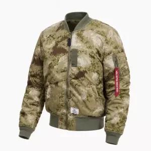 알파인더스트리 MA-1 MOD FLIGHT JACKET MJM53504C1 GREEN BLUR CAMO) MA-1 모드 플라이트 자켓)