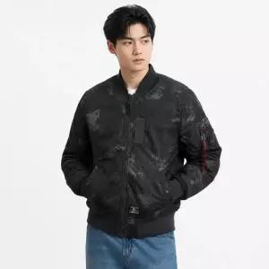 알파인더스트리 MA-1 MOD FLIGHT JACKET MJM53504C1 BLACK BLUR CAMO) MA-1 모드 플라이트 자켓)