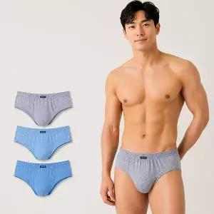 [보리보리/TRY]TRY 트라이 남성 맥시 퍼스트라인 순면100 브리프 3매세트 남자 삼각팬티 유색A