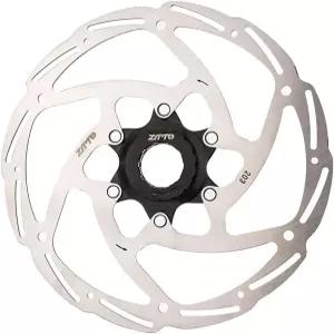 ZTTO 센터락 자전거 브레이크 로터 203mm 고강도 강철 및 경량 합금 6홀 마운트 MTB 로드 바이크용 패드