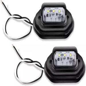 Nilight 2PCS 12V LED 번호판 라이트 편의성 제공 도어 스텝 방수 돔 카고 차량용 트럭 RV 트레일러용 후드