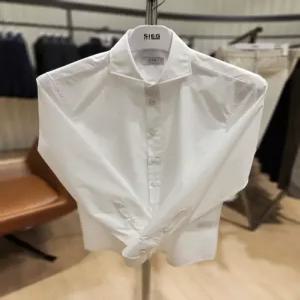 지이크 SIEG 와이드 카라 슬림핏 스판 화이트 셔츠 PIBAA5561 607708