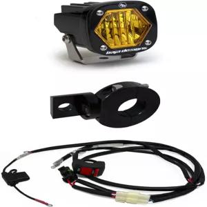 바하 디자인 S1 LED 보조 조명 키트 모토 전기 시동 피트 바이크(넓은 코너링 앰버 렌즈)