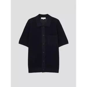 BEANPOLE 빈폴 26SS [BC655AC45R] 크로셰 반소매 칼라넥 카디건 - 네이비 225145