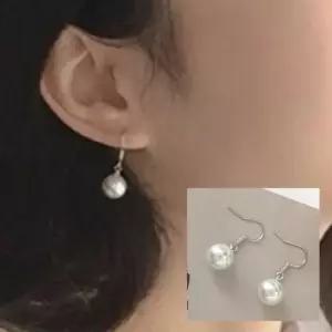 여성 실버 귀침 진주 귀걸이 1세트 10mm 데일리 귀고리 패션 이어링 패션귀걸이 진주귀걸이