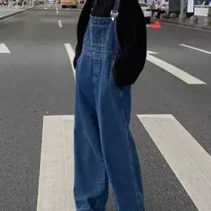 친절한탄씨 TBZ LEA-B493 멜빵 통바지 밴딩청바지 여자바지 여자청바지 여성청바지 조거청바지 여성바지