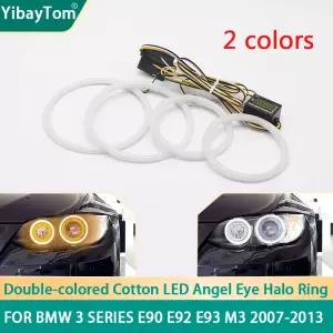 BMW 3 E90 E92 E93 M3 2007-2013 쿠페 카브리올레용 우수한 S 코튼 라이트 스위치백 LED 엔젤 아이 링 DRL