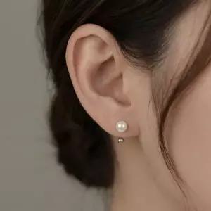 미니멀 진주 이어커프 귀걸이 데일리 실버 골드 포인트 주얼리 진주이어커프