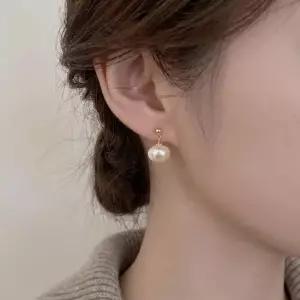 담수 진주 드롭 귀걸이 골드 미니 진주귀걸이 데일리룩 포인트 담수진주귀걸이