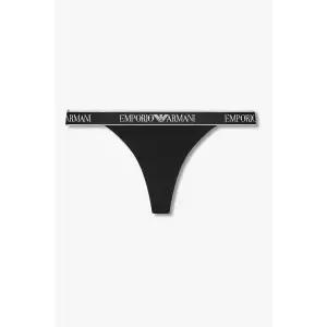 매장정품 엠포리오 아르마니 EMPORIO ARMANI UNDERWEAR 여성 리피트 로고 코튼 티팬티_블랙 0825310515 250