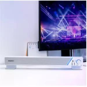 멀티미디어 PC 컴퓨터 사운드바 게이밍스피커 추천-화이트-사무실 학교 노트북 데스크탑 PC 스피커 선물