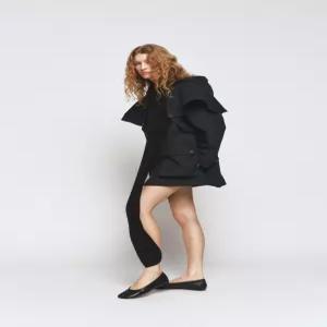 ZARA ZW 컬렉션 limited edition 배색 칼라 후드 트렌치 코트 - 블루 3811/041/407