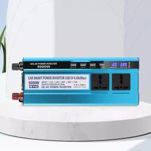 태블릿 노트북 프린터 TV 자동차 배터리용 전원 인버터 4USB LCD 디스플레이 3000 4000 5000W DC 12V 24V 4