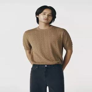 지오다노 케이블 크루넥 반팔 니트 12GG 054912 3color 01054912 4251065