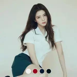지오다노 여성 여름 미니핏 폴로 카라 반팔 면 피케 티셔츠 315505 LE1219370049