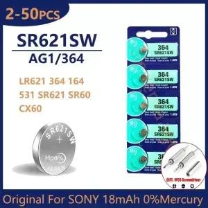 소니 364 SR621SW 단추 배터리 시계 완구 리모컨 셀 코인 1.55V