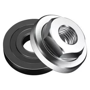 2Pcs M10 스레드 교체 앵글 그라인더 금속 압력 플레이트 내부 외부 플랜지 너트 세트 10mm 스핀들 용 도구