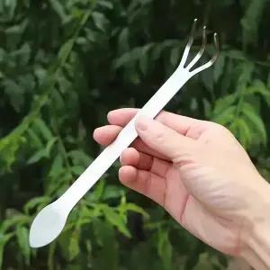 1Pc 스테인레스 스틸 루트 레이크 분재 화분에 심은 식물 3 갈래 토양 도구 휴대용 녹슬지 않는 홈 원예