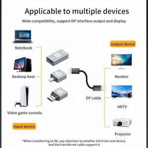 8K 4K Displayport-미니 어댑터 미니 DP-DP 케이블 연장-프로젝터 PC TV MacBook 호환 프로 Air 모니터 변