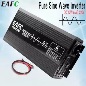 EAFC DC12V에서 AC220V 50HZ로 변환하는 LCD 파워뱅크 전류 공급 인버터 2000W/3000W/4000W 전압 자동 배터