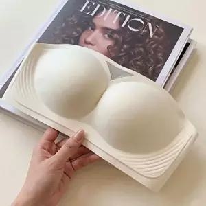 누드브라 2컬러 노라인 사이드커버 오프숄더 스트랩리스 브라