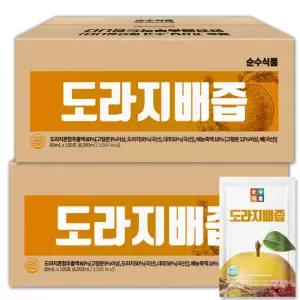 순수식품 순수도라지배즙 2박스(200포) 실속형 배도라지즙