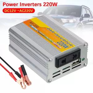 휴대용 자동차 220W 전력 인버터 태양광 인버터 USB 전압 변환기 USB 배터리 클립 DC 12V에서 AC 220V로 변