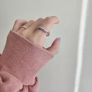 SA125 국내제작 여성 실버 악세사리 컷팅 띠 에폭시 데일리 링 은반지 silver925 은반지