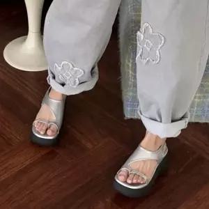 플랫폼 웨지솔 토오픈 여성 데일리 샌들 슈즈 6SS 토오픈샌들 웨지솔 플랫폼샌들