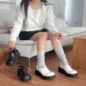 여성 2컬러 볼륨업 스트랩 메리제인슈즈 통굽 샌들 플랫폼슈즈 스트랩슈즈 통굽창