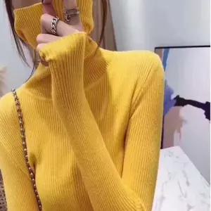 친절한탄씨 WL F11966 7컬러 얇은니트 목폴라티 목티 폴라티 목폴라 폴라티 반목티 하이넥티 터들