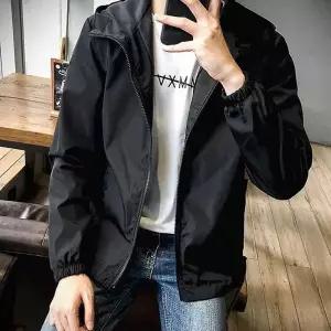 [하프클럽/]남녀공용 간절기 무지 후드 바람막이 윈드브레이커 자켓